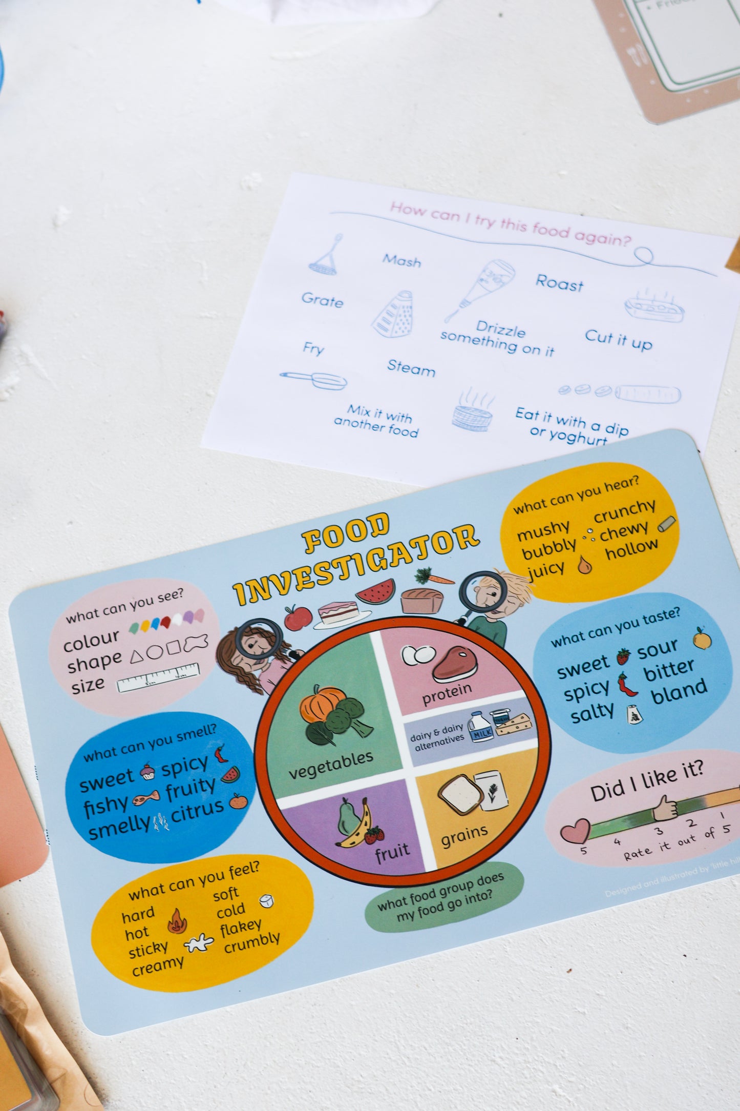 Food Investigator- Fussy Eating Mealtime Placemat