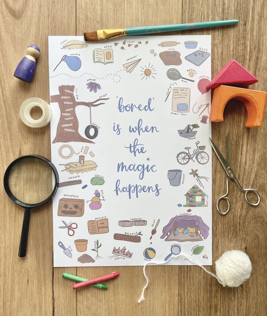 Bored Is When the Magic Happens – Creative Spark Poster