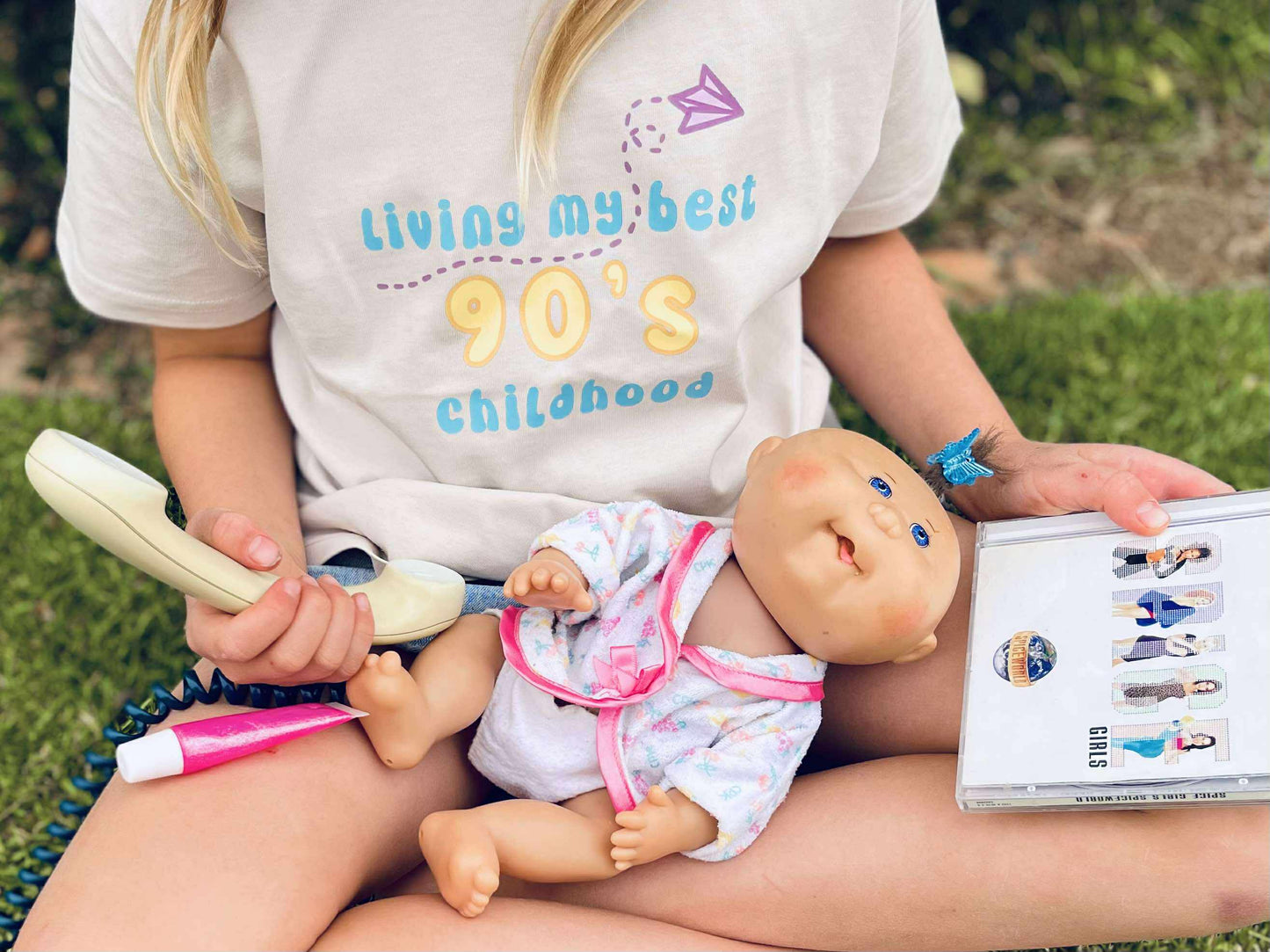 Living My Best 90s Childhood Tee – ELM Kids & Co. x The Phone Pledge (Sizes 2–12)